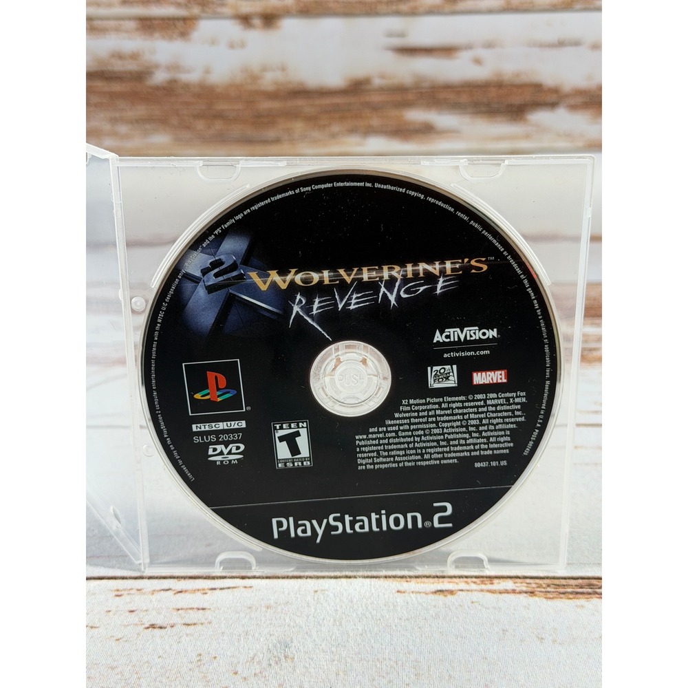 X2 Wolverine's Revenge Sony PlayStation 2 2003 Activision SLUS-20337 Disc Only